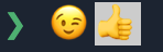 Emojis are correctly wide characters