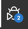 Debug Activity Bar icon showing two debug sessions