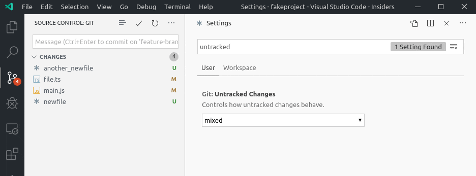 Git untracked files