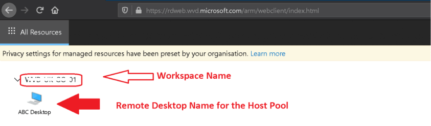 WVD Change Default Desktop Friendly Name Desktop Icon