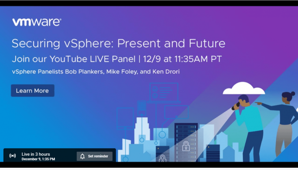 vSphere Security Live Stream -- Present and Future