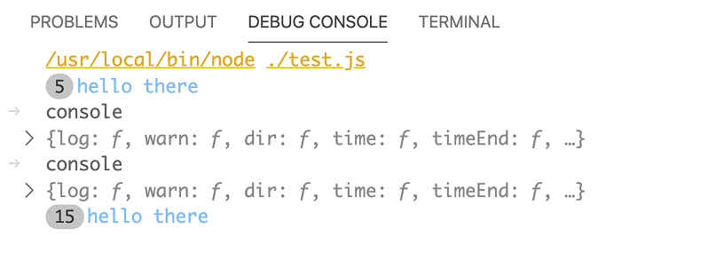 Debug Console collapsing identical lines