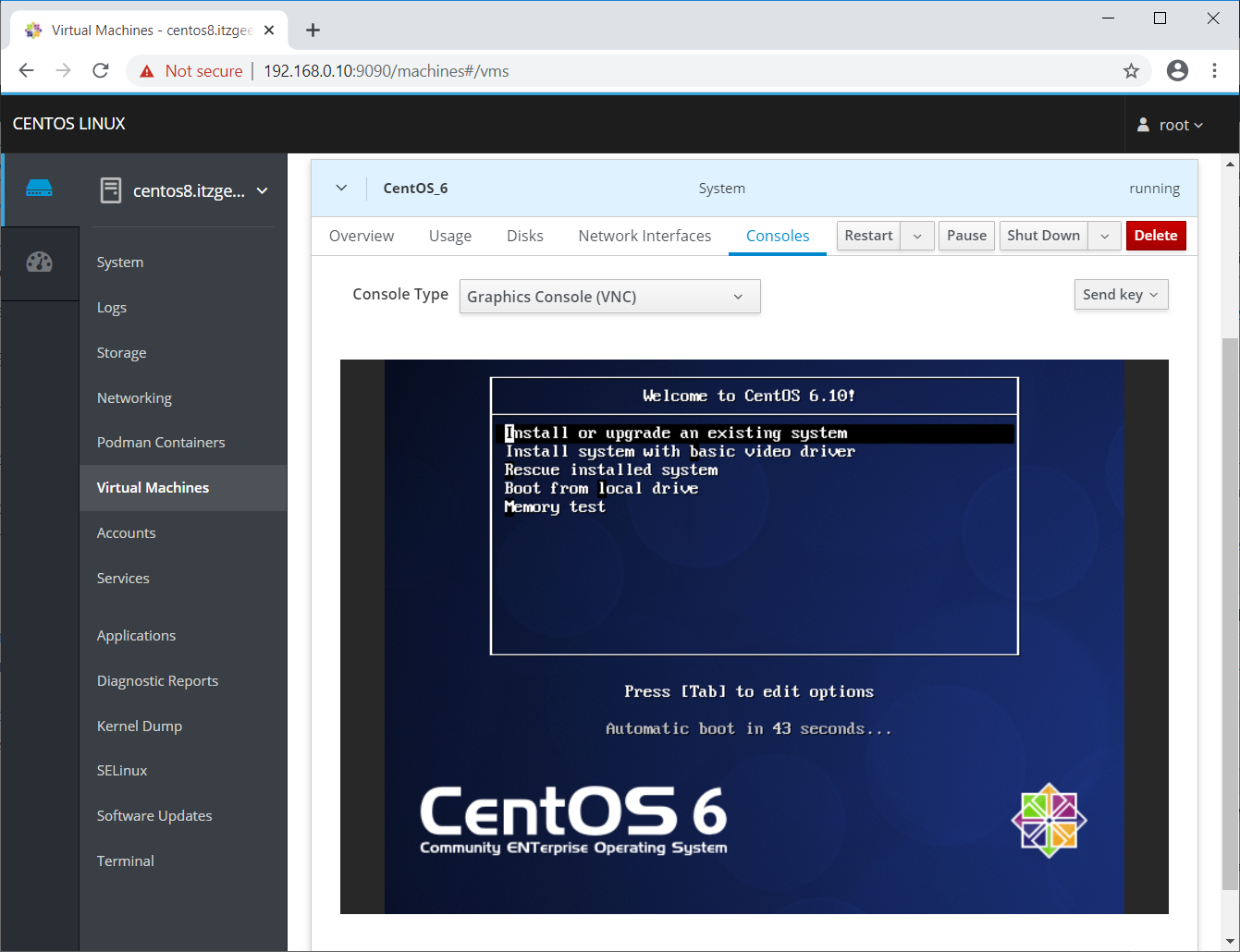 Take VM Console With Cockpit