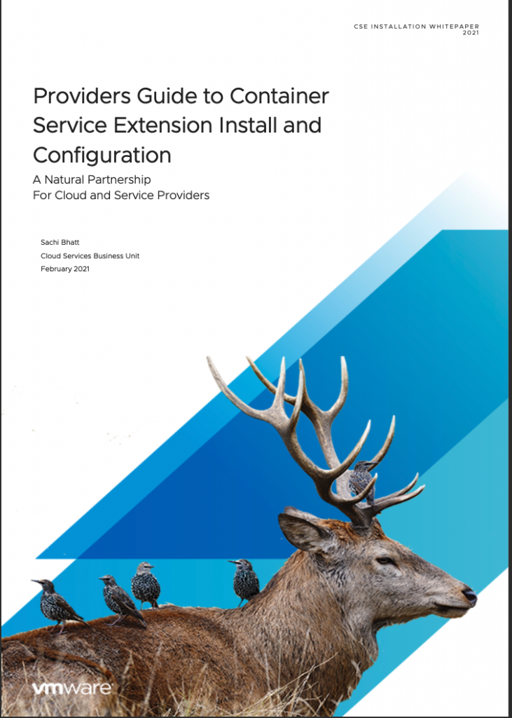 Container Service Extension Install and Configuration Guide is available for VMware Cloud Director Service and VMware Cloud Director