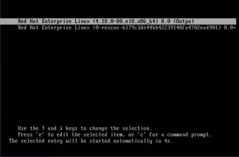 How To Boot into Single-User Mode in CentOS 8 / RHEL 8
