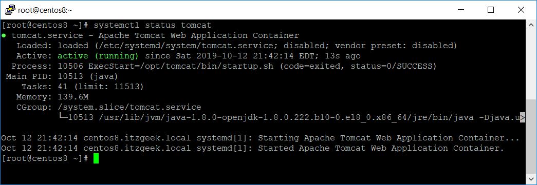 Tomcat Service Status