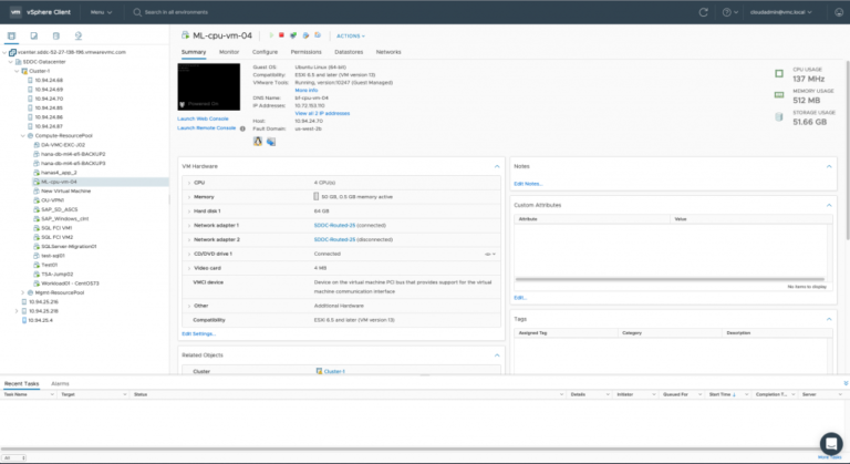 Machine Learning with H2O on VMware Cloud on AWS: Moving a Live Training Experiment Between Servers