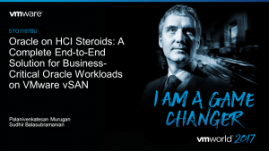 Oracle on vSAN HCI – VMworld 2017
