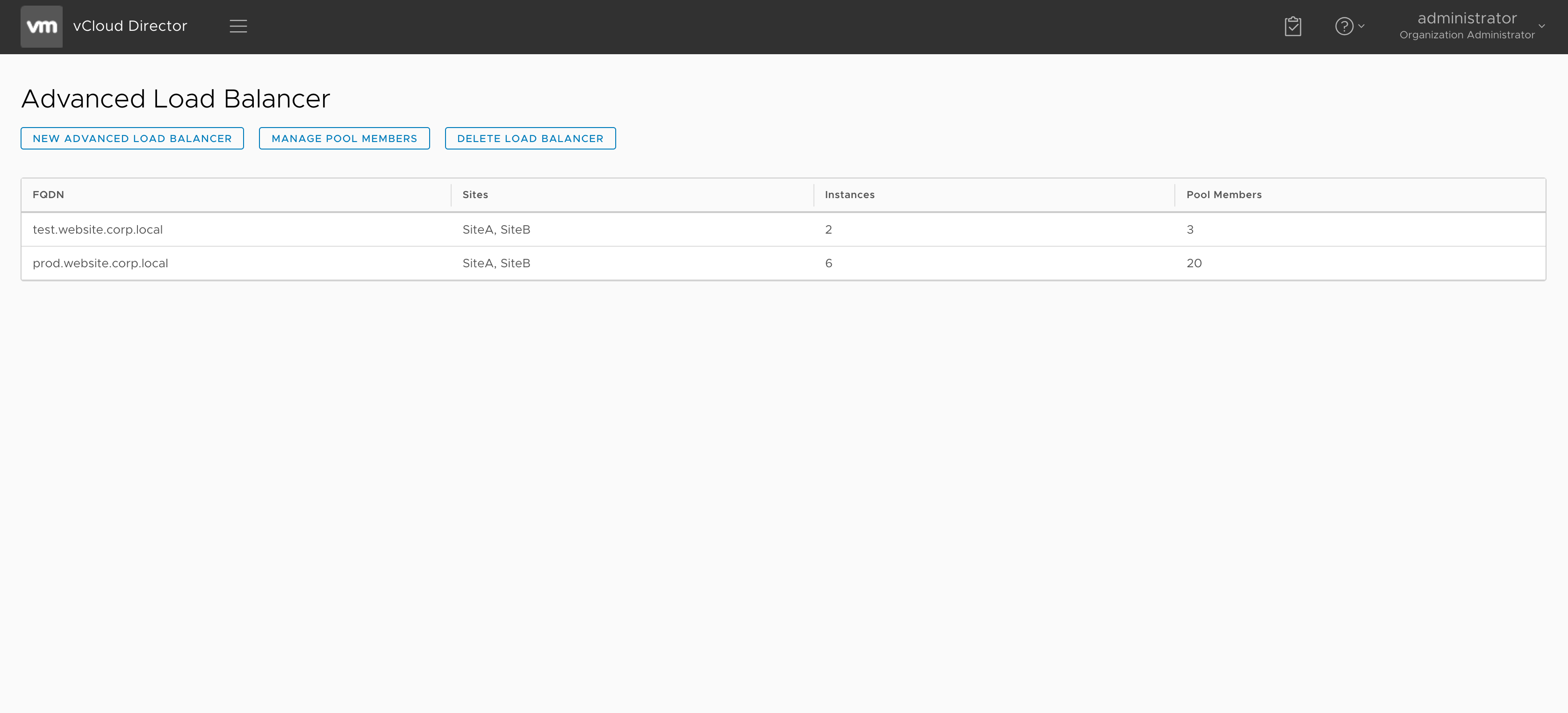 Integrated NSX Load Balancers into vCloud Director