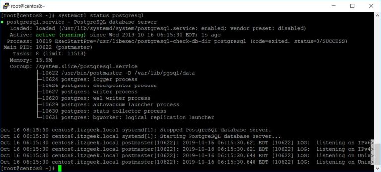 How To Install PostgreSQL on CentOS 8 / RHEL 8
