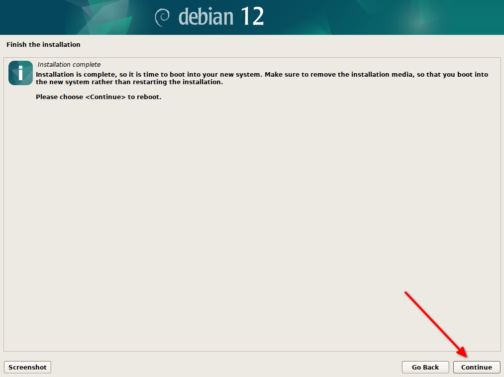 Debian Installation Completed