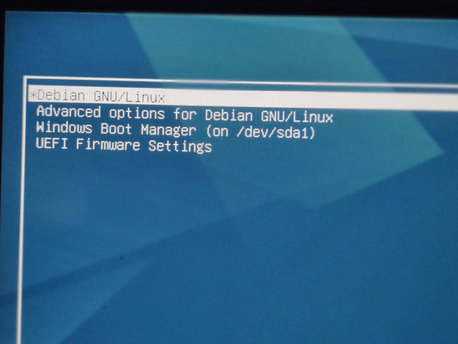 Debian and Windows Dual Boot GRUB Menu