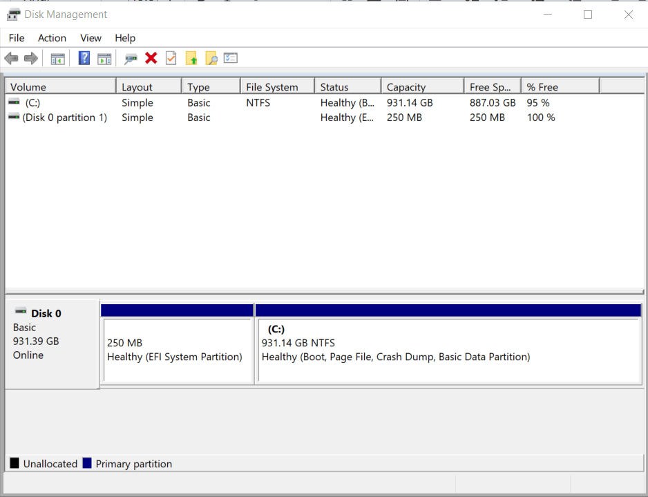 Windows Disk Management Utility