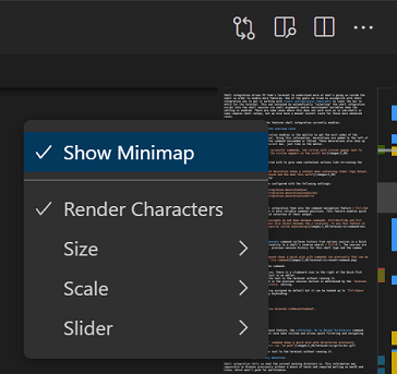 Minimap context menu