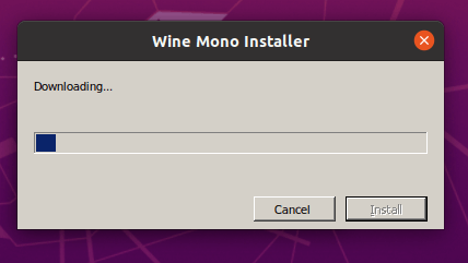 Downloading Wine Mono Installer