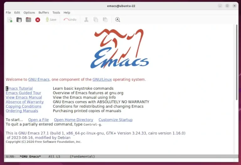 A Beginner’s Guide to Using Emacs Text Editor in Linux