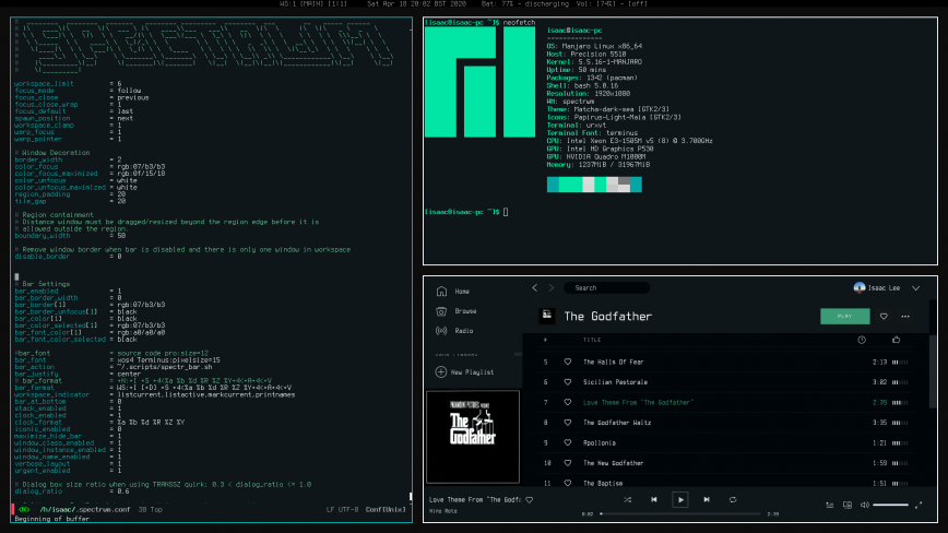 Manjaro + Spectrwm