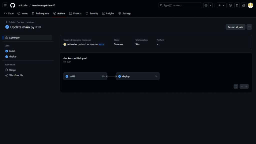 Deploying and running a GitHub Actions for CI/CD
