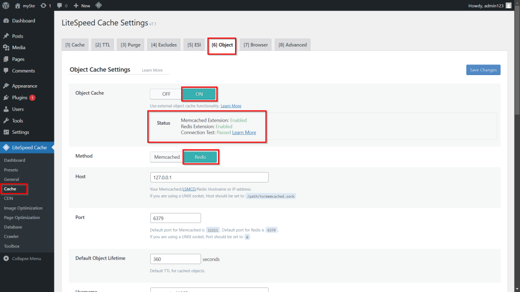 LSCACHE with Redis in OLS