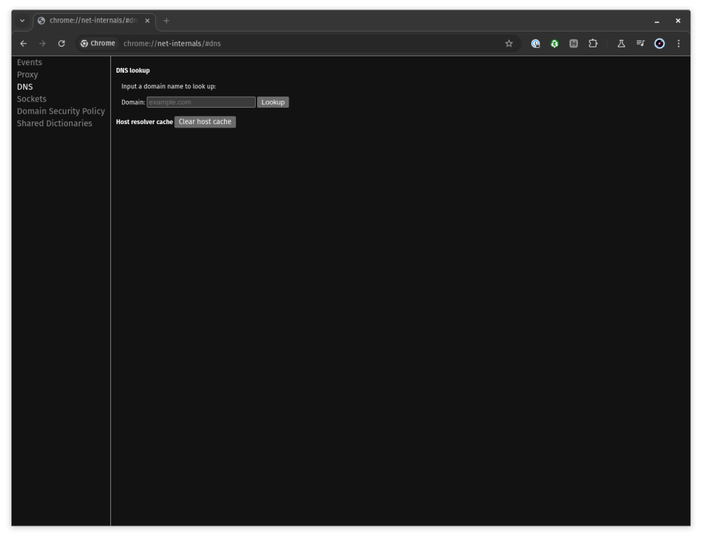 Flush DNS cache in Windows