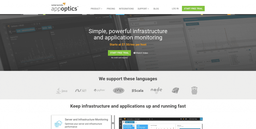 Application Performance Management Server Monitoring AppOptics Application Performance Management Server Monitoring AppOptics