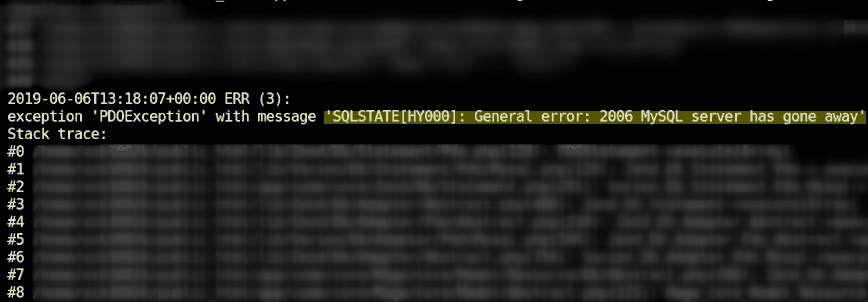 MySQL server has gone away. Link to article.