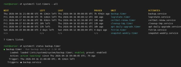 Systemd Timers: Alternative to cron on Linux