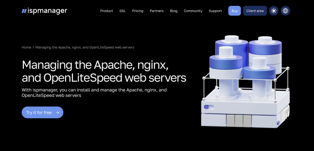 ispmanager website homepage