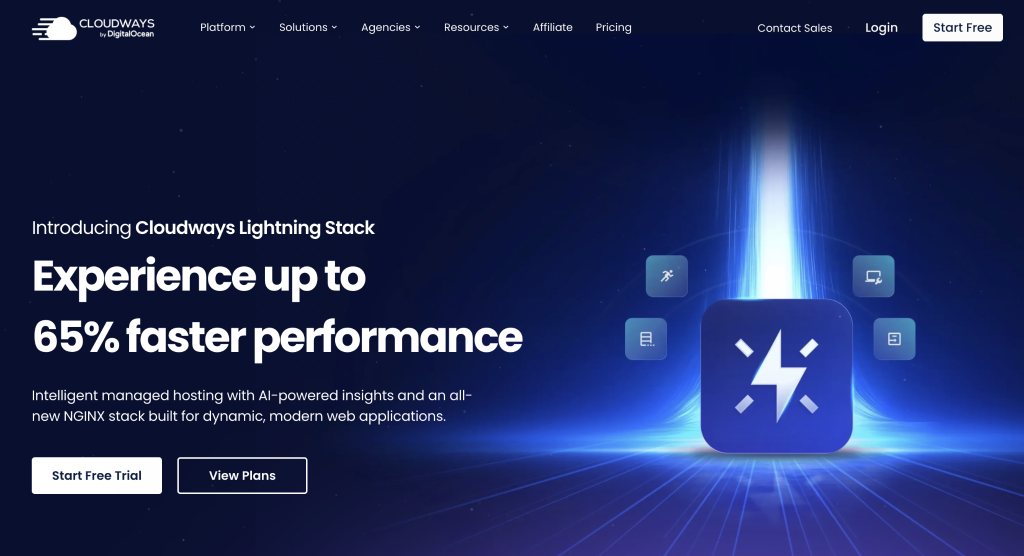 Cloudways website homepage