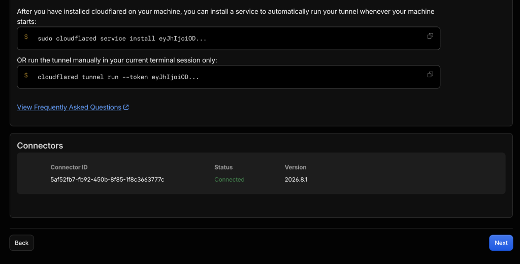 Cloudflare tunnel commands