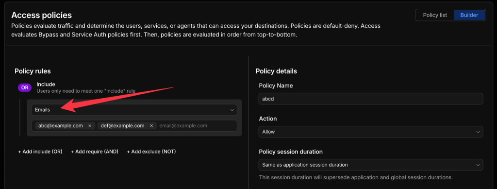 access policies in cloudflare zero trust