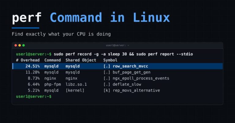 Linux perf Command: CPU Profiling and Performance Analysis